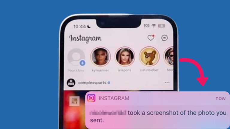 Phone showing Instagram screenshot notification message — does Instagram notify when you screenshot a story or DM in 2025?