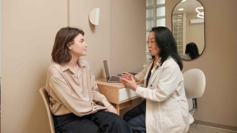 Doctor consulting a patient at Banner Health Center Primary Care Medicine in Maricopa, AZ.