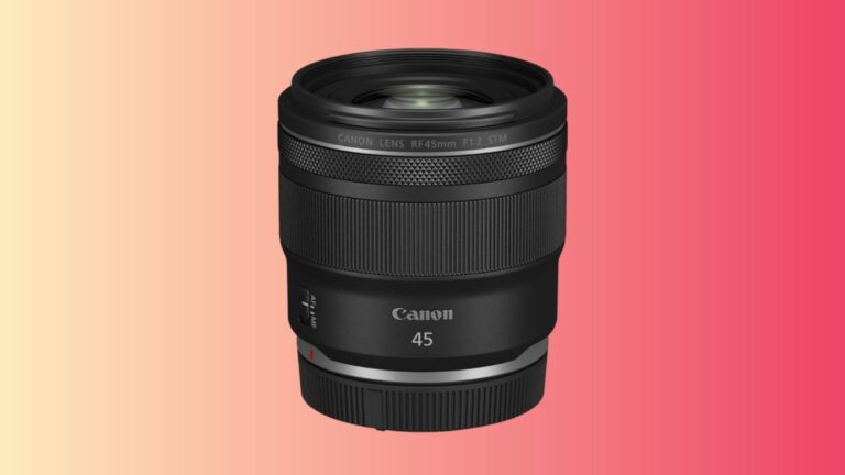 Canon R6 Mark Iii Drops With 32mp Sensor And 7k Recording Canon RF 45mm f/1.2 STM lens showcasing sleek design and precision optics, featured alongside the Canon R6 Mark III launch.