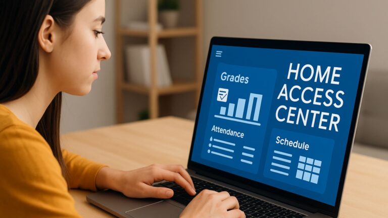 Fast And Easy Home Access Center Guide For Better Grades Young woman using a smartphone outdoors to access online school portal and manage academic performance